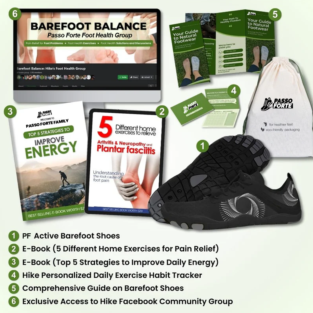 PF Active - Actieve levensstijl & pijnverlichting barefoot schoenen (Unisex)